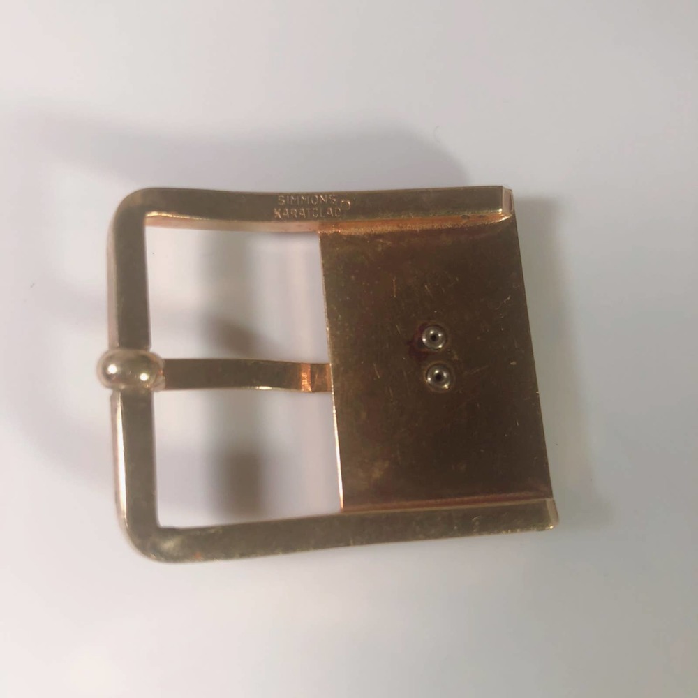 Vintage Simmons Karatclad Heavy Gold Plate Buckle - image 5